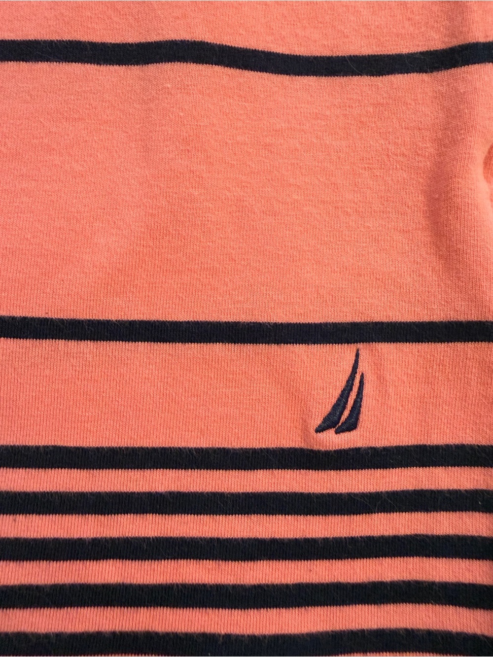 Coral Stripe Coastal Grandma Nautical Dress Cruise Vacation Cotton Nautica L View 3